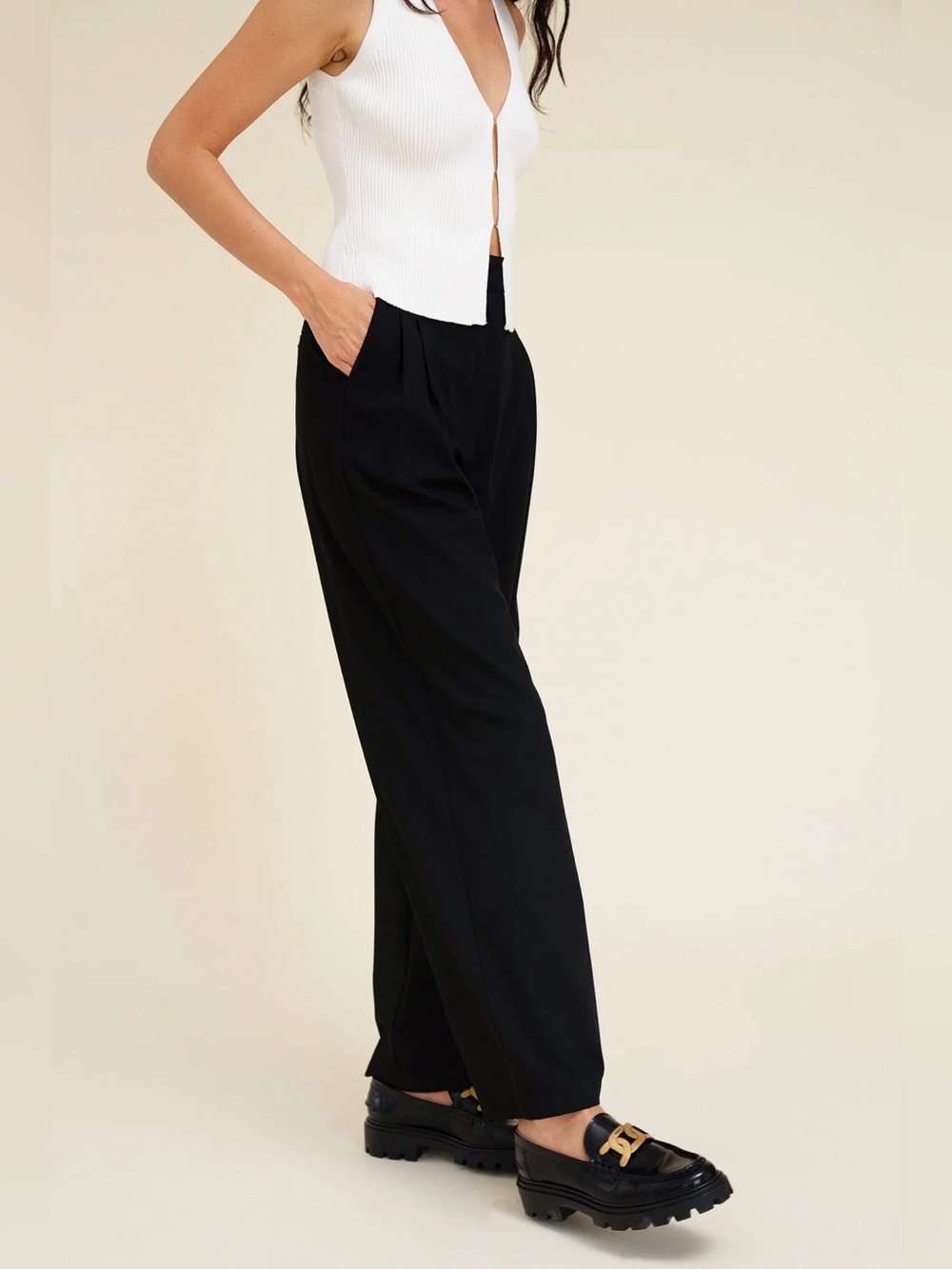 NWT Sisterhood YANA TROUSER - NOIR  Black Pants